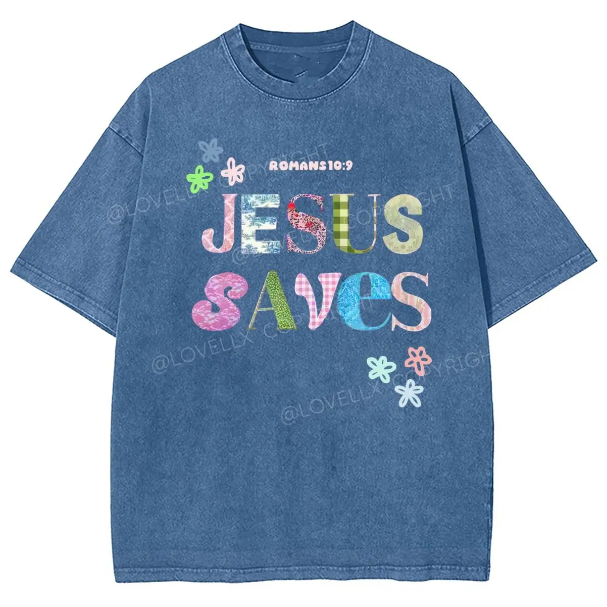 Jesus Saves Unixes Washed T-Shirt, Christian Jesus t shirts
