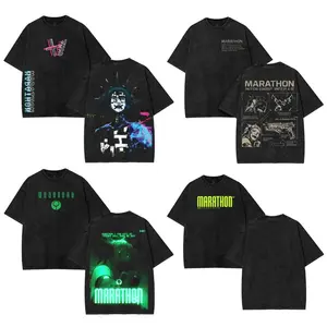 [Collection] 8 Design Collection Marathon Gameplay Washed Lightweight Cotton TSHIRT, Vintage Gaming Tee, Gamer Streetwear Gift For Gamer  Fabric Seamless