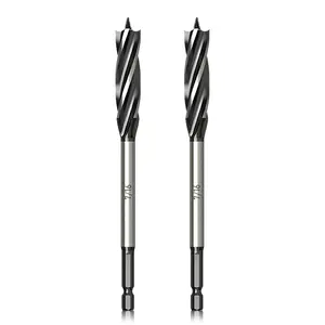 Wood Drill Bit 7/16 in. x 6-1/2 in. x 2Pcs Auger Drill Bits for Wood with 1/4 Inch Quick Change Hex Shank