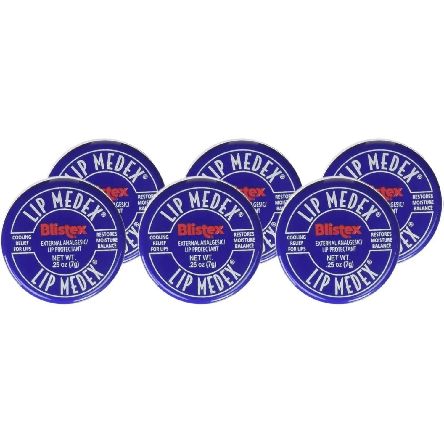 Blistex Lip Medex External Analgesic Lip Protectant 0.25 oz Pack of 6 Cooling Relief for Sore Lips Restores Moisture Balance Moisturizing Lip Care Moisturizing Lip Balm