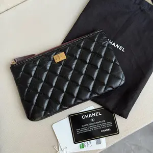 Pre-owned CHANEL Black & Gold 2.55 Small Handbag
