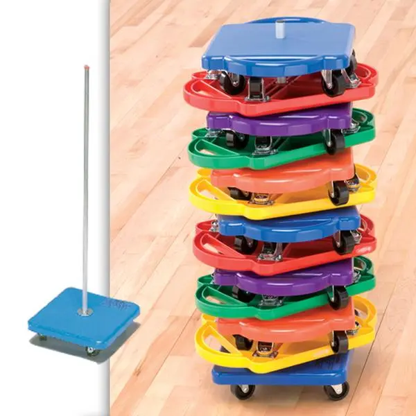Gamecraft MSSBRACK2 Rectangular Plastic Base Scooter Board Stacking Storage Rack, Home Organiser for Efficient Scooter Board Storage, Stacking Rack