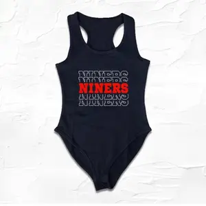 Black/Red San Francisco Football Bodysuit, Women's NIners Gift, 49 Gift