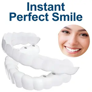 【3 PACK】2026 New Snap On Veneers Instant Visual Look Enhancer Smile Hack Close-up Confident - No Pain Soft Flexible Natural White Cosmetic Teeth for Men & Women