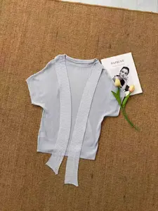 Soft Rib Tie Knit Top