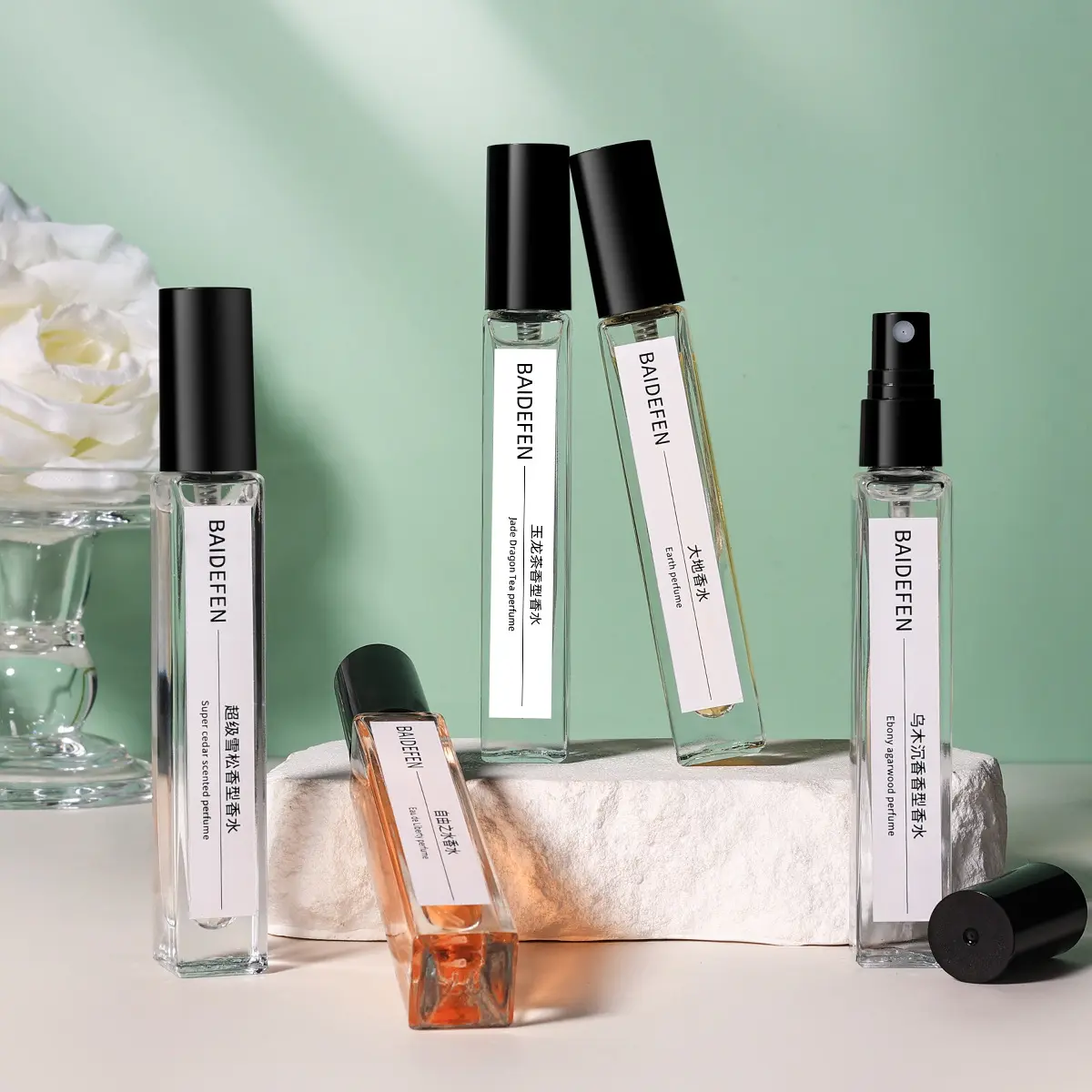 Travel-Size 10ml Floral Perfume Sample - All-Natural Freshness, Long-Lasting Scent, Portable & Unisex for Men & Women（1pc，Pink）