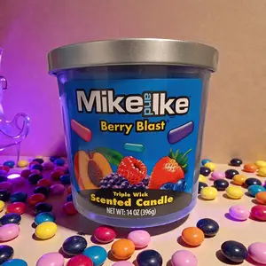 Unique Candle Designs By Kaneca - Mike and Ike Berry Blast Candy Scented Candle 14.oz
