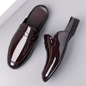 [2 Colors, Classic Loafers] 2025 Bestseller Light Luxury Men's Mules - Slip-On Loafers | 2 11 Sizes, High-Quality Faux Upper & Non-Slip Rubber Sole Perfect for Casual, Business, and Formal Occasions