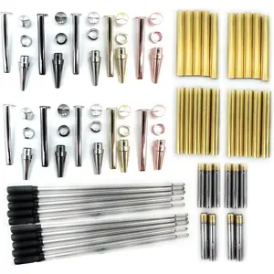 Long and Thin Pen Set for Wood Turning | |     10-pack in various colors | |     7mm Twist Pen Set