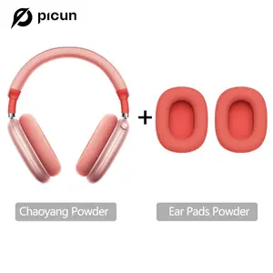 Picun F8 Pro+ Wireless Headphones with Detachable Ear Cushions - 52dB Active Noise Cancellation, 5 Smart ENC Mics, 120-Hour Battery Life, Seamless Dual-Device Pairing for All-Day Comfort & Productivity, Audio, Headset