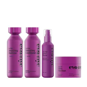 Eva NYC Frizz Fixer Smoothing Collection (Set of 4) Smoothing Hair Products for Frizzy Hair