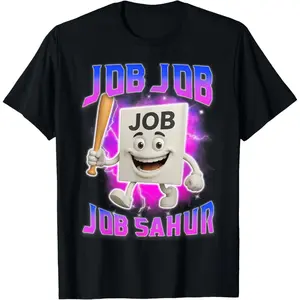 100 Percent Cotton Job Sahur Italian Brainrot Hilarious Bootleg Meme T-Shirt