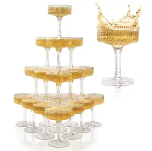 Champagne Tower Wine Glass Set Stylish Drinkware Champagne Tower Wine Glass Set Stylish Drinkware