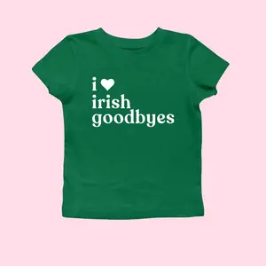 St. Patrick's Day Baby Tee Irish Goodbye Funny St. Patty's Kiss Me I'm Irish BORG Drinking Unofficial Shirt Irish Boys St Paddy Tee Cotton