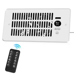 Register Booster Fan for 4"x10" Vents, Remote & Temperature Control, 10-Speed Heating & Cooling Airflow Enhancer for Room Wall or Floor