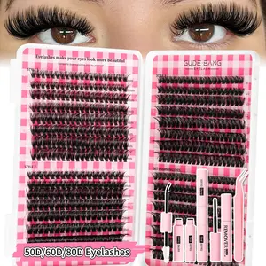 Super Dense Soft Individual Eyelashes, Reusable Natural Look, Easy Application, B Curl, 10-12mm Length, Doll Style, Makeup