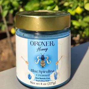 Blue Spirulina Creamed Honey