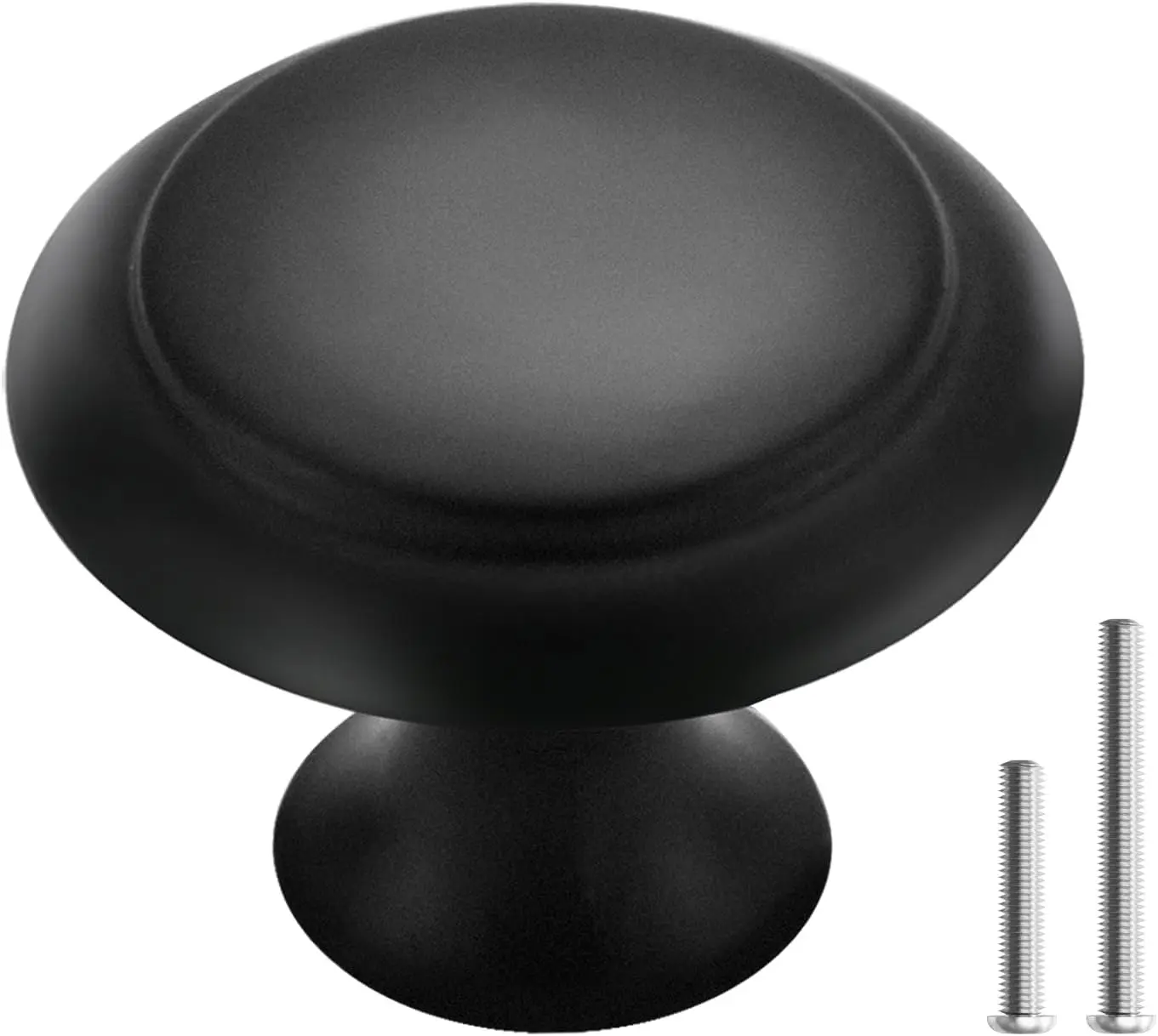 10PCS Cabinet Knobs for Dresr Drawers,1.2 Inch Premium and Elegant Matte Black Round Cabinet Knobs, Single Hole Single inc Alloy Handle,Drawer Pulls,Dresr Door Knobs