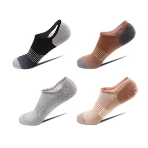 Thin breathable pure cotton cotton invisible socks men's shallow mouth socks silicone non-slip boat socks men