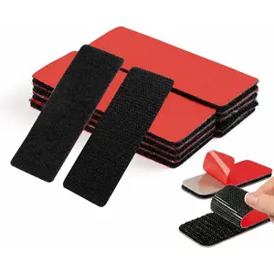 Household daily necessities 10 Set Heavy Duty Hook and Loop Strips, 1.2 x 3.2 Inch Black, Strips with Adhesive,Waterproof Heat Resistant for Indoor Outdoor Use on Walls, Car Outdoor Indoor