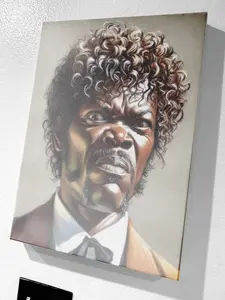 Stank Face #41. Black Bathroom Art Print.