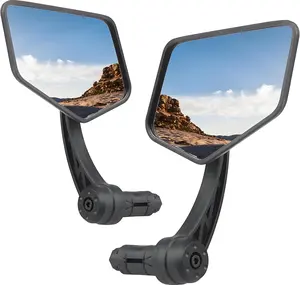 1 Pair  Mirror Handlebar end Mount Bicycle Mirrors E- Mirrors,  Glass Convex Mirror, Rotatable And Adjustable Wide Angle Rear View Shockproof Mirrors,Safe Cycling  Accessories.