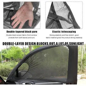 New Car Side Window Sunshade, Mosquito Net Breathable Curtain, UV Protection Heat Insulation Cover, Easy Installation One-Step Solution