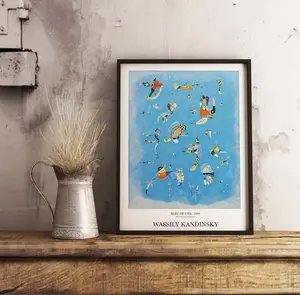 [Sale Off Up To 50%] [No Frame] Kandinsky Exhibition Poster, Abstract Art, Wassily Kandinsky Print, Bleu de Ciel Print, Kandinsky Print Wall Art Poster