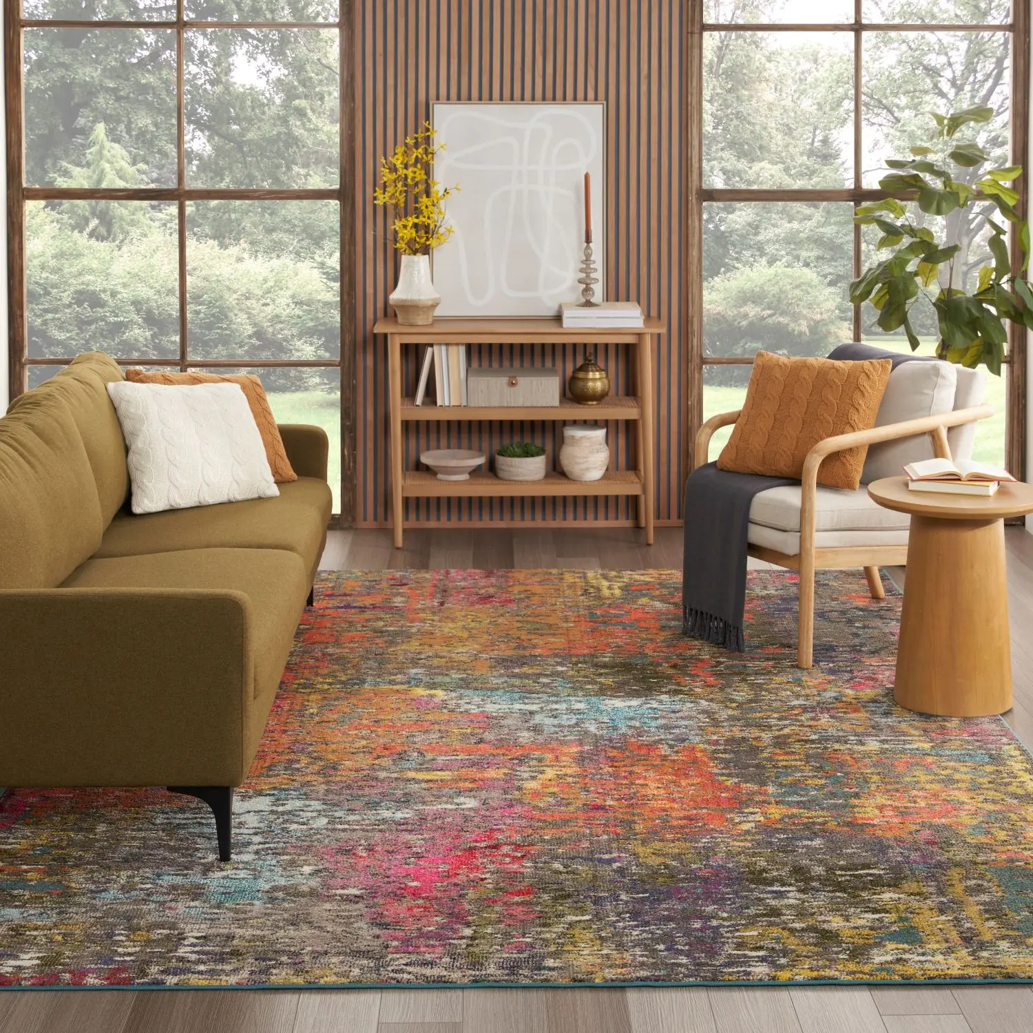 Nourison Celestial Colorful Bohemian Style Rug - Modern Floor Rug for Living Room, Home Decor Accents, Bohemian Style Rugs