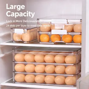 Drawer Style Refrigerator Storage Box, Food Storage, Transparent Sealed Plastic Fresh Fruit and Vegetable Organizer, Produce Organizer, Thick Egg Storage Box, One Pack Included
