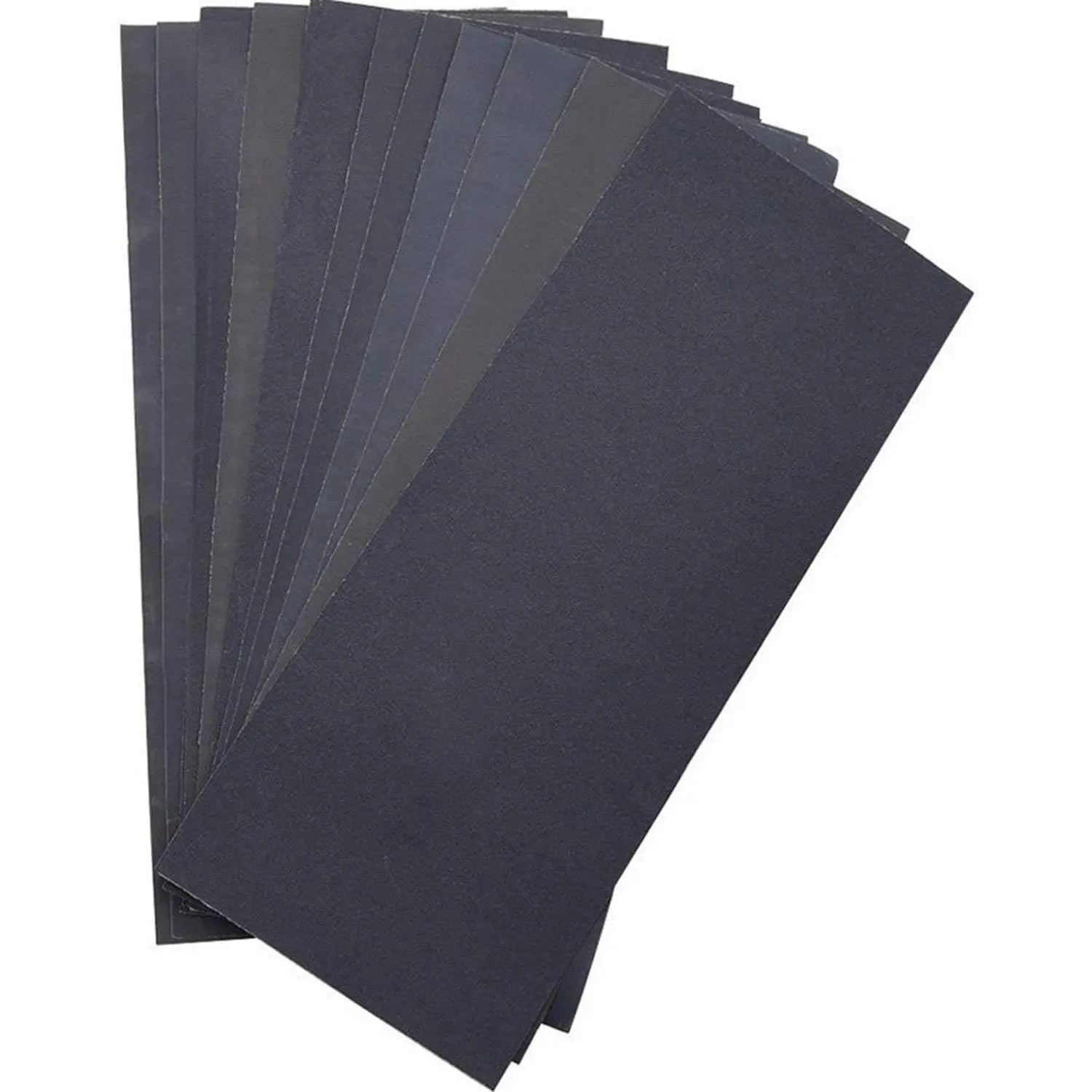 Good Quality Dry-Wet Abrasive Sandpaper Sheets, 12-Pack 9x3.6in Compact Size Assorted Grit 400/600/800/1000/1200/1500 for Furniture Finishes, Polishing, Shellac Applications (Tools & Hardware Abrasive Product)