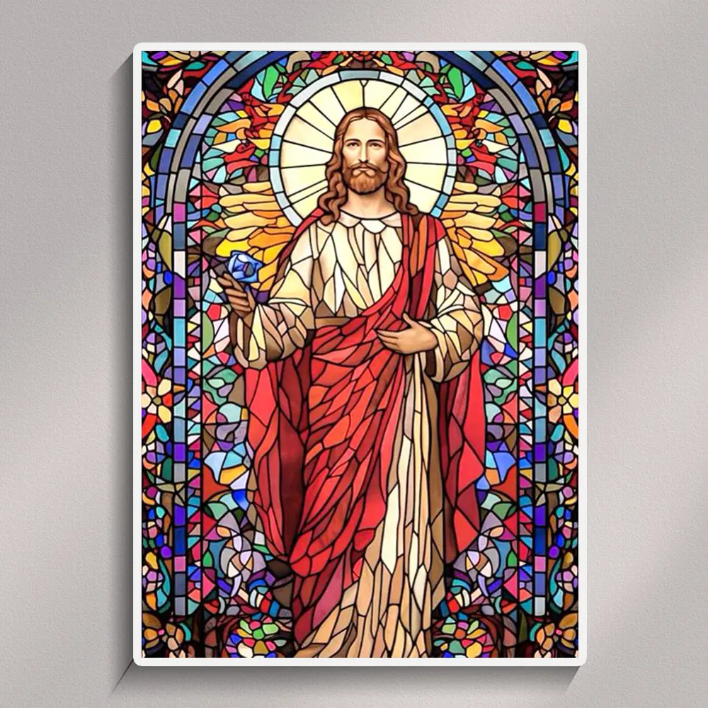 5D DIY Diamond Painting Holy Christian Religious Elements, God Diamond Art Wall Home Decor, DIY your own wall art, enjoy the fun of hands-on, best gift for friends Stylish Embroidery Handicraft