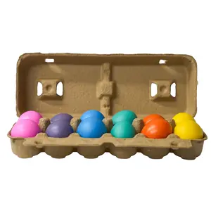 Confetti Eggs Cascarones - 12 Pre-Filled Colorful Party Fun Eggs for Easter Birthday Celebrations