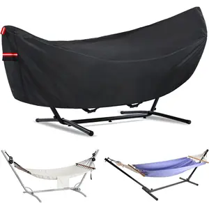 10 FT Hammock Cover, 210T  Rain UV Dust Snow  Outdoor Hammock Covers with Windproof Straps & Soft Cotton Lining for 10ft Stand