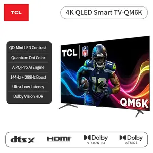 TCL QM6K Series 4K QD-Mini LED Smart TV with Google TV | New Halo Control System, 144Hz Native Refresh Rate, Local Dimming Pro & High Brightness Pro, Onkyo 2.1 Audio | 55"-98"