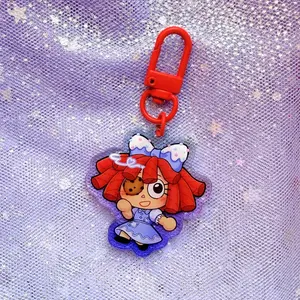 TADC The Amazing Digital Circus Keychains Colorful Clear Double Sided Acrylic Colorful Clasps For Bags, Keys, Gifts