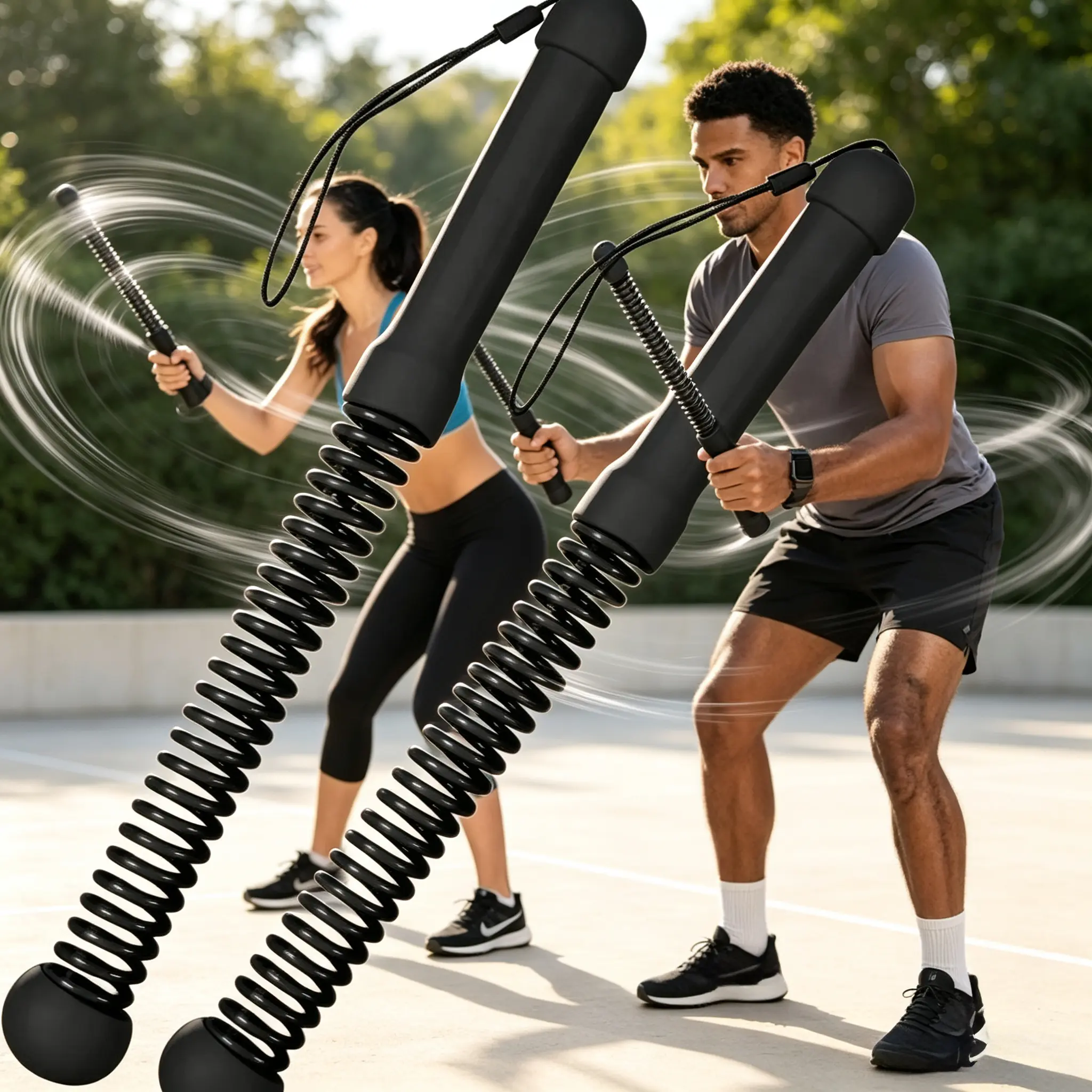 Unisex Quiet Weighted Cordless Battle Rope - Functional Training Equipment for Home Gym, Indoor Fitness Workouts