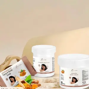 Byenblan Turmeric Skincare Set – Face Cream, Body Cream & Face & Body Soap for Brightening & Hydrating Care Mini Emulsified Strawberry, Moisturizer, Body Care Elasti-Cream Moisturizing Dead Sea
