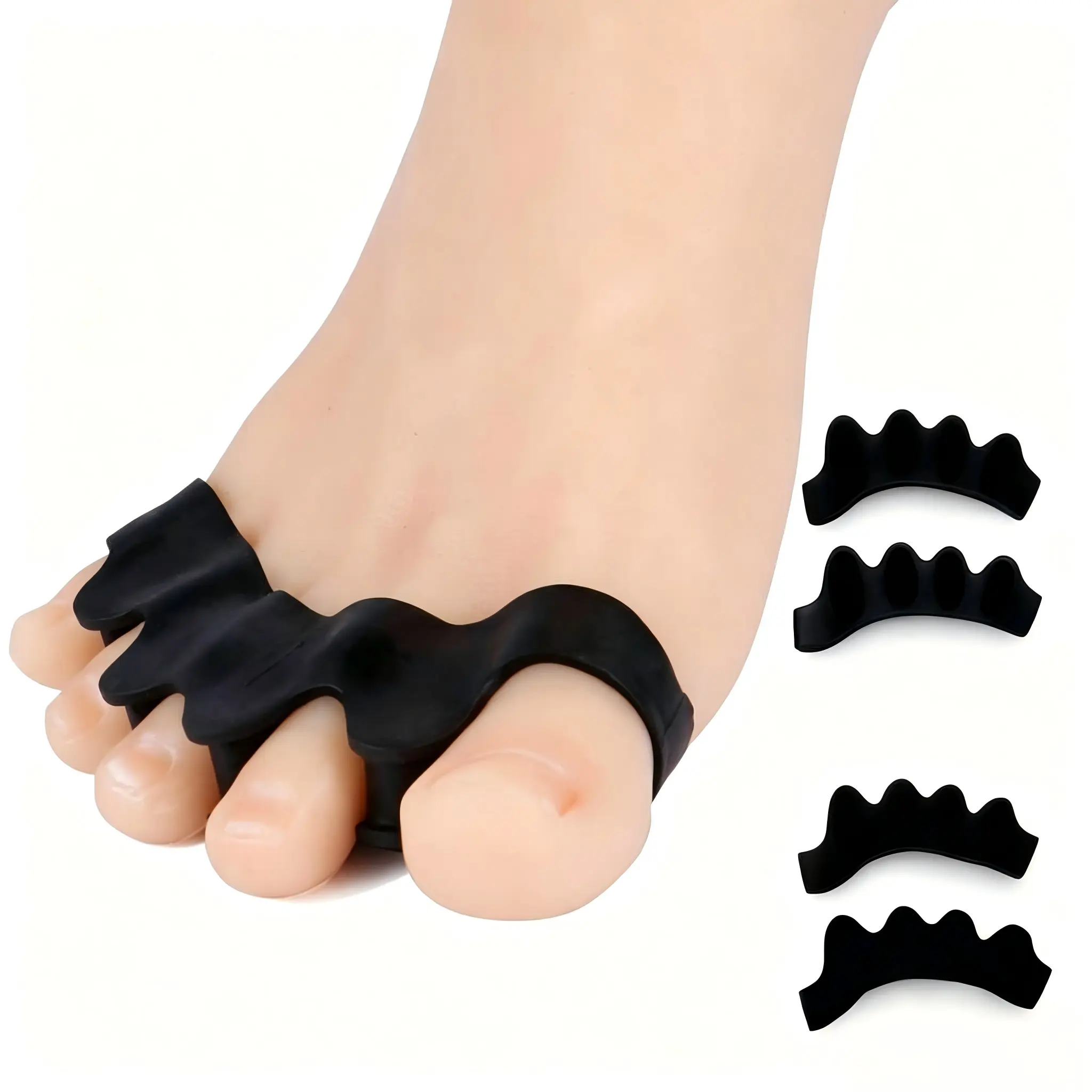 1 Pairs Toe Separator for Feet Correct Toes Yoga Silicone Hammer Toe Corrector for Women & Men Correct Toe Straighteners for Overlapping Toes