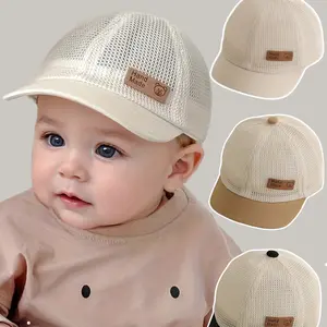 Baby Hat Summer Mesh Baseball Cap, Cute Super Adorable Sun Protection Hat, Outdoor Travel Party Suitable for 6-24 Months Baby Boys Girls, Polyester Cap