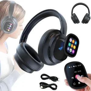 X1 Pro AI Translation Wireless Headphones with Movable LCD Touch Screen, 115 Languages Real-Time Conversation, Movable LCD Touch Screen, Over-Ear Noise Reduction for Travel & Business Meetings