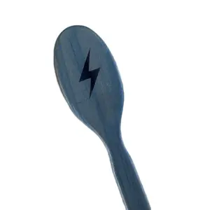 Mane Ivy Daily Wood Hairbrush with Lightning Bolt Design