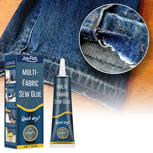 Jue-Fish Fabric Sewing Glue Clothes Specialized Glue Printed Pants Insole Jeans Ripped Fabric Glue Adhesive