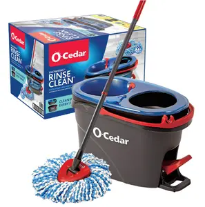 O-Cedar RinseClean Spin Mop 2-Tank System Microfiber Mop Head Cleaner