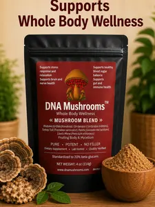 DNA   Mushroom Matrix Blend- Whole Body Wellness A premium multi-mushroom blend Crafted to support focus, balance, immune wellness, Lion Mane, Reishi, Turkey Tail, Maitake, Cordycep. Pure, Potent, No fillers