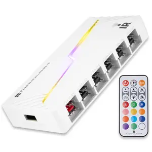 rx 9070 xt Thermalright TL-ARGB & FAN HUB X12 IR WHITE Fan HUB Hub ddr 4 32 gb Light Remote Control intel atom vega 56