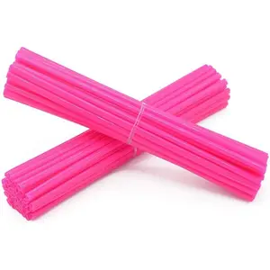 Bicycle Spoke Skins Wraps Compatible with Schoolmate Bike Fans, Colorful Bike Wheel Decoration, 72 Pcs Pink