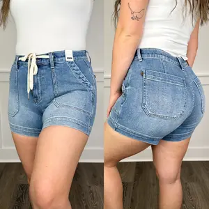 Judy Blue Jodi High-Rise Medium Wash Jogger Shorts