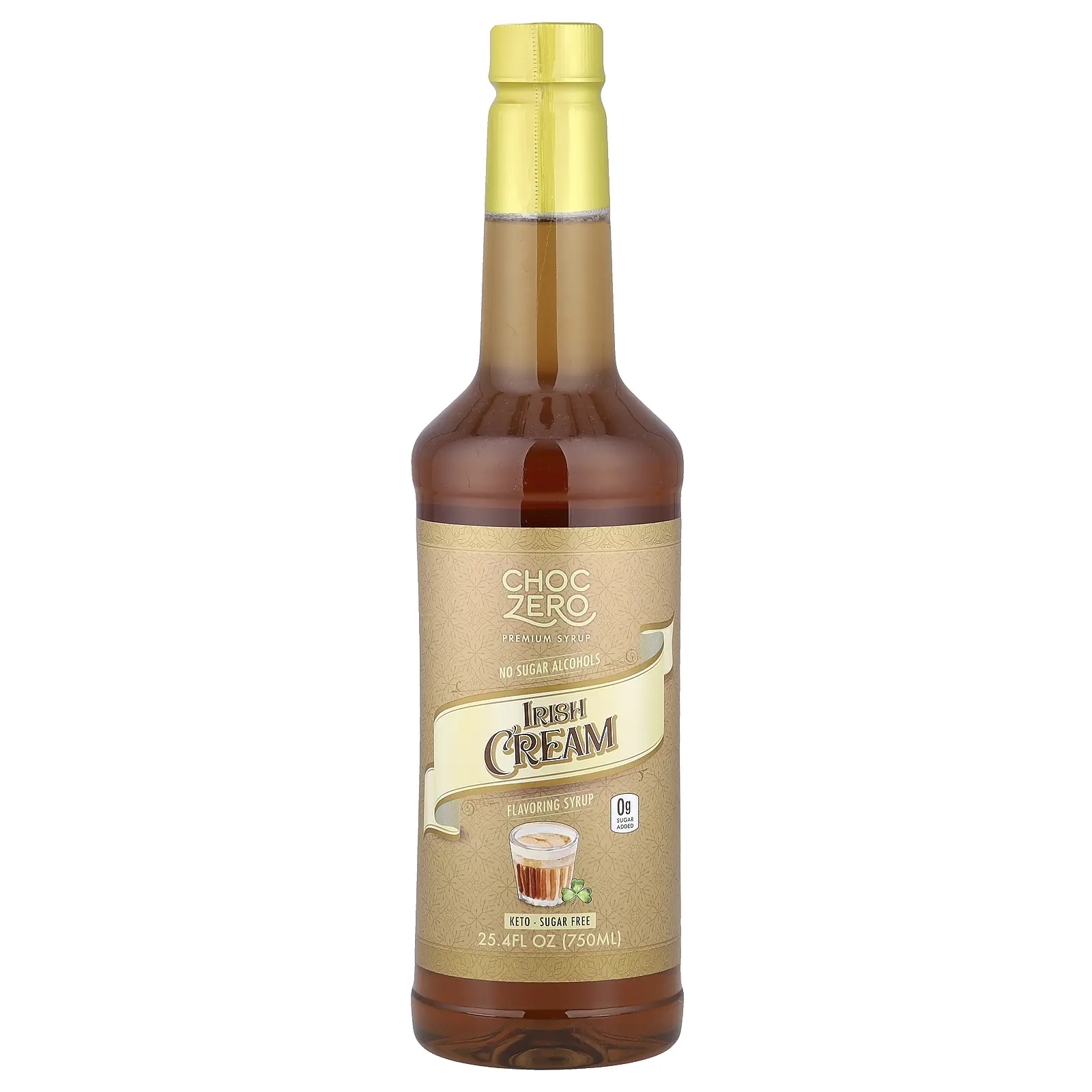 ChocZero Premium Syrup, Irish Cream, Sugar Free, 25.4 fl oz (750 ml)