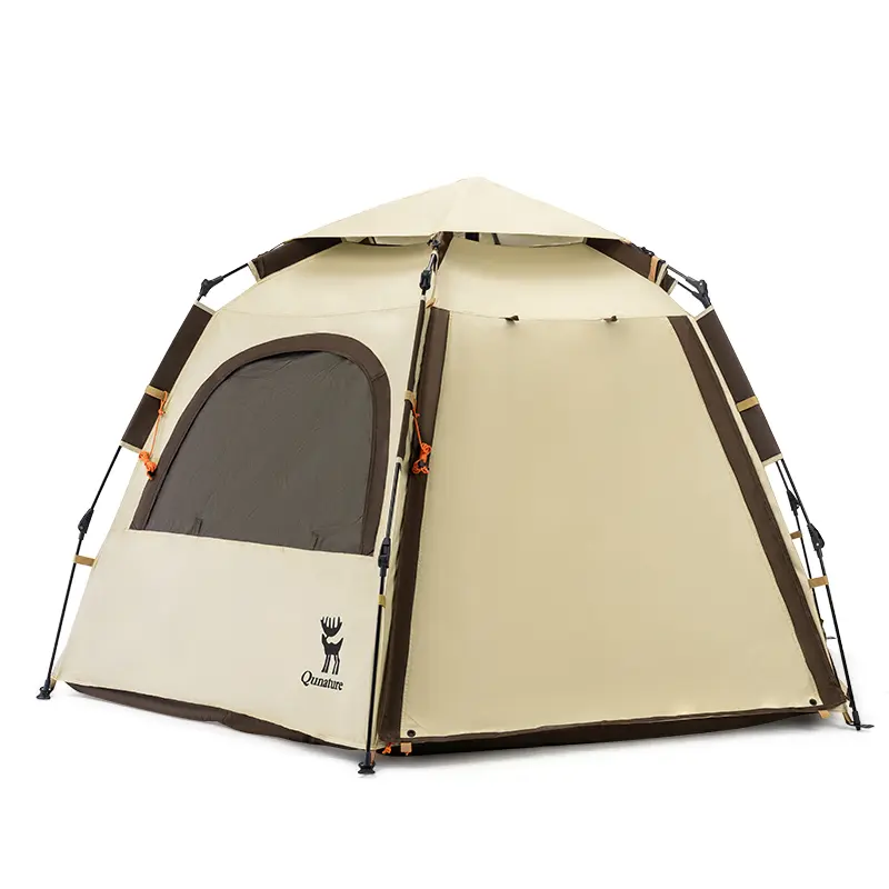 Camping Tent 2-4 Person Automatic Quick Pop Up Instant Tents Portable with Snag-Free Poles for Easy Setup in Under 10 Mins, Included Rainfly Blocks Wind & Rain, Tent for Camping, Festivals, Backyard, Sleepovers